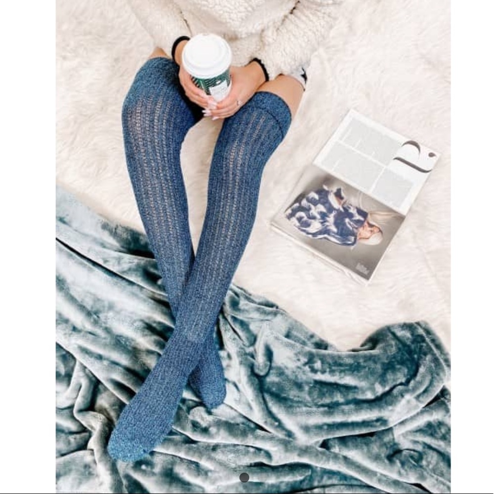 Thigh high knit socks